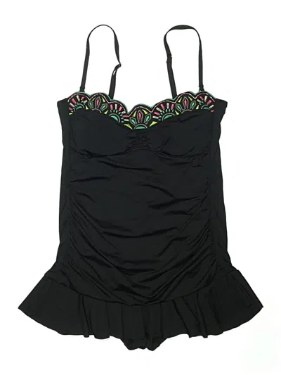 Pre-owned Apt. 9 Swimsuit Top Black Paisley Pattern Swimwear