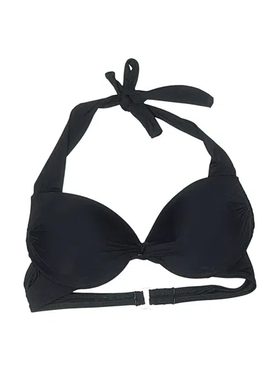 Pre-owned Apt. 9 Swimsuit Top Black Solid Pattern Swimwear