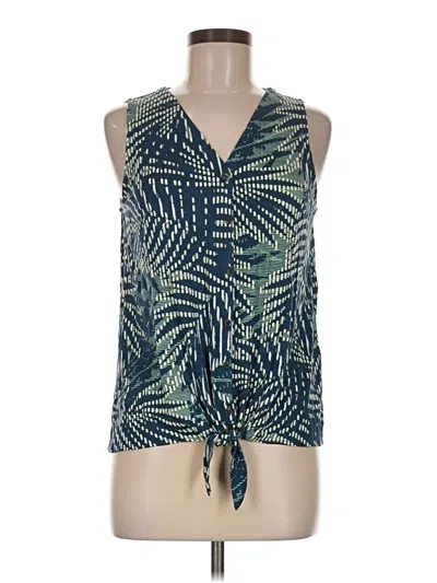 Pre-owned Apt. 9 Tank Top Blue Plunge Neckline Tops