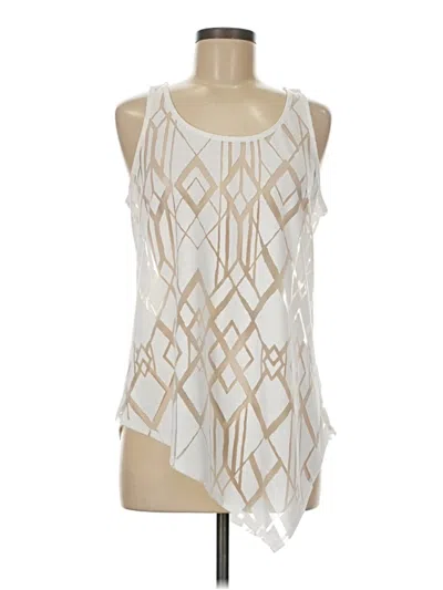 Pre-owned Apt. 9 Tank Top Ivory Square Neckline Tops In White