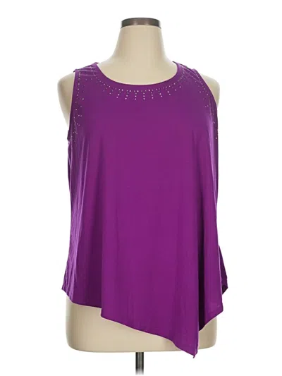 Pre-owned Apt. 9 Tank Top Purple Cold Shoulder Neckline Tops