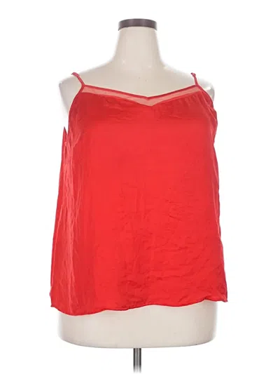 Pre-owned Apt. 9 Tank Top Red Cold Shoulder Neckline Tops