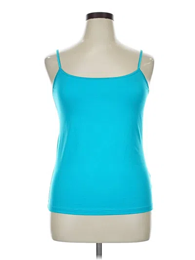 Pre-owned Apt. 9 Tank Top Teal Strapless Neckline Tops In Blue