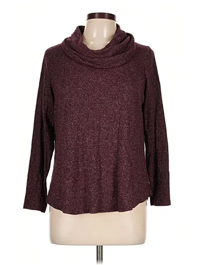 Pre-owned Apt. 9 Turtleneck Sweater In Burgundy