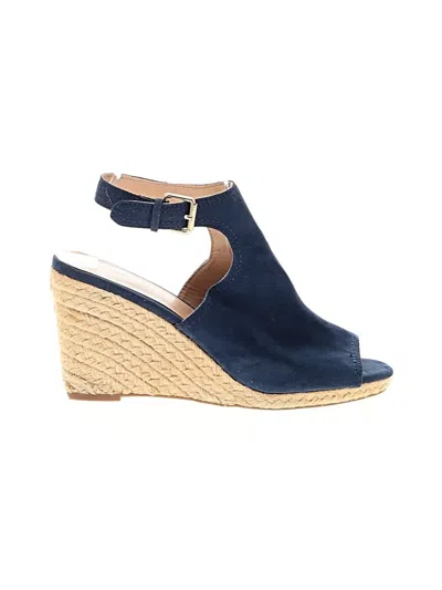 Pre-owned Apt. 9 Wedges In Blue