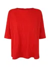 Apuntob 3/4 Sleeves Boat T-shirt In Red