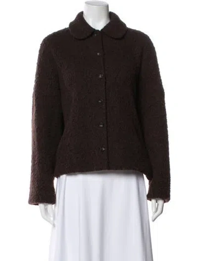 Pre-owned Apuntob Alpaca Blazer In Brown