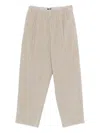 Apuntob Ribbed Elastic-waist Trousers In Gold