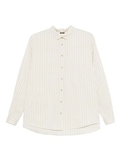 APUNTOB BEIGE STRIPE-PATTERN SHIRT