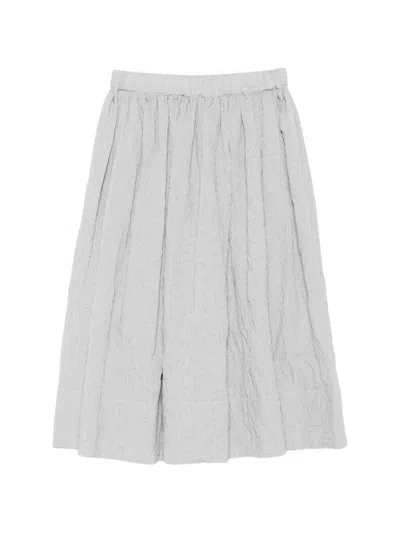 Apuntob Blue Viscose-blend Skirt In White