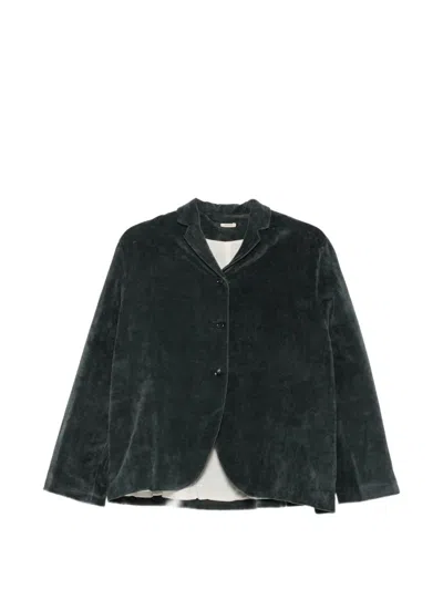 Apuntob Button-up Notched-lapel Blazer In Blue