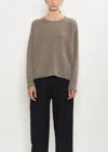 Apuntob Cashmere Alpaca Boxy Crewneck Sweater In Brown
