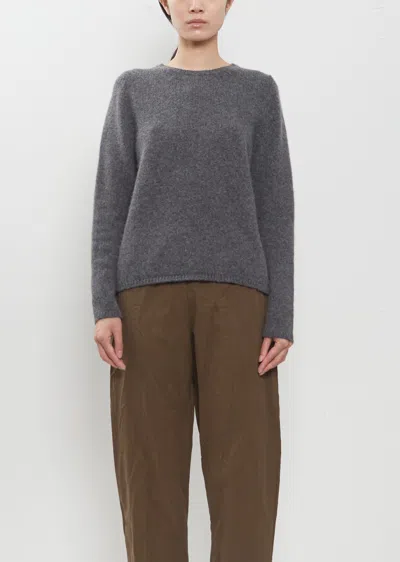 Apuntob Cashmere Alpaca Crewneck Sweater In Cement