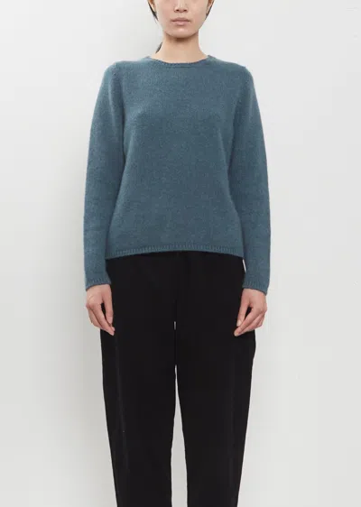 Apuntob Cashmere Alpaca Crewneck Sweater In Dark Turquoise