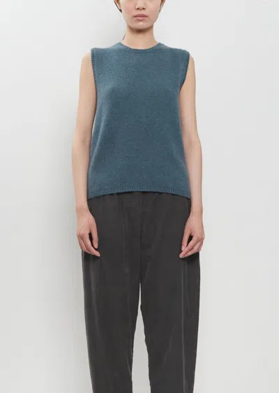 Apuntob Cashmere Alpaca Gilet In Dark Turquoise