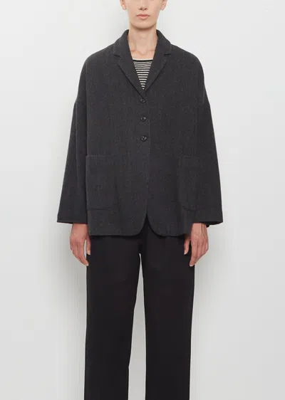 Apuntob Cashmere Herringbone Jacket In Gray