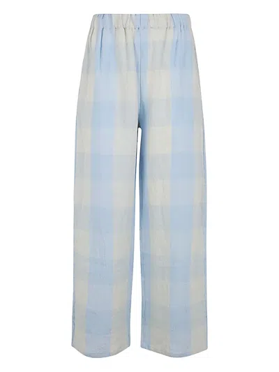 Apuntob Check-patterned Trousers In Sky