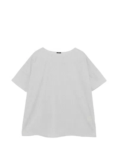 Apuntob Checked Cotton T-shirt In White