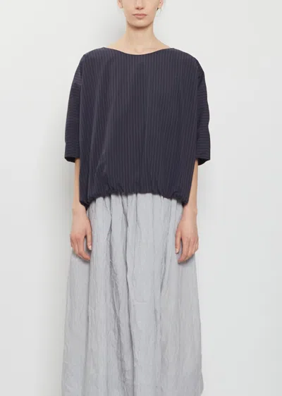 Apuntob Contrasting Lining Cotton Top In Black