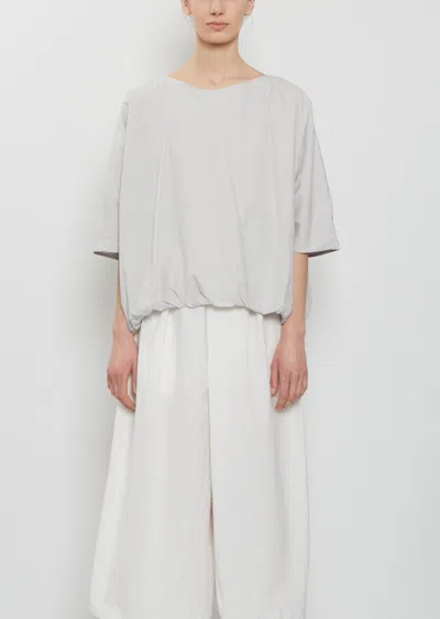 Apuntob Contrasting Lining Cotton Top In White