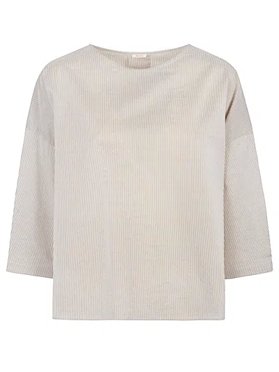 Apuntob Cotton And Silk Blouse In Beige