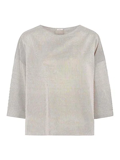 Apuntob Cotton And Silk Blouse In Sand