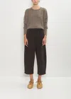 Apuntob Cotton Corduroy Curved Pull On Pant In Brown