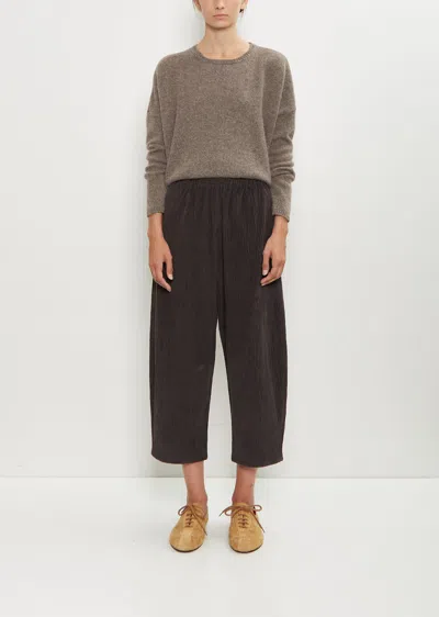 Apuntob Cotton Corduroy Curved Pull On Pant In Brown