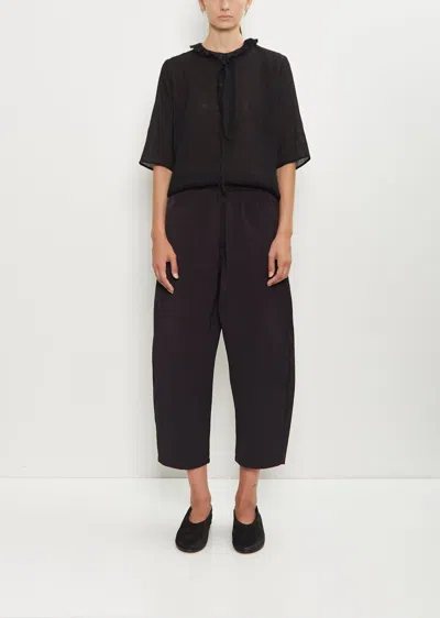Apuntob Cotton Gabardine Curved Pull On Pant In Brown