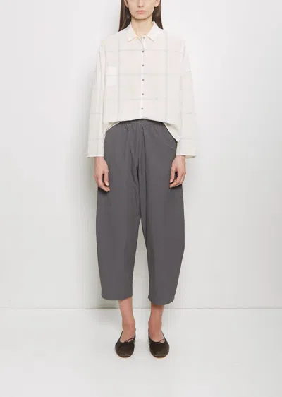 Apuntob Cotton Gabardine Curved Pull On Pant In Cement