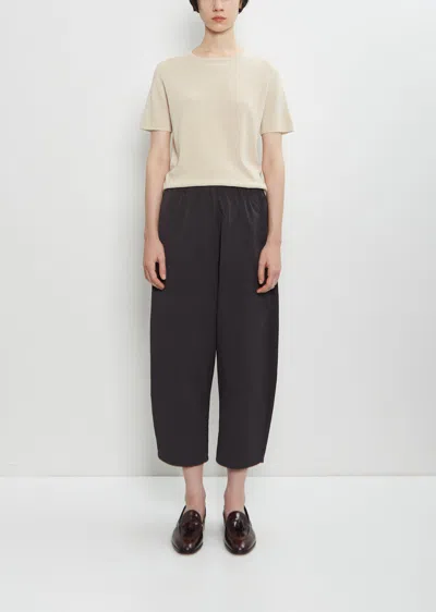 Apuntob Cotton Gabardine Curved Pull On Pant In Brown
