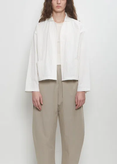 Apuntob Cotton Open Jacket In Milk
