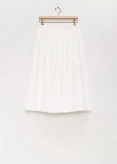 Apuntob Cotton Pleated Pull On Skirt In Milk