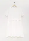 Apuntob Cotton Pleated Trim Dress In Milk