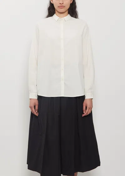 Apuntob Cotton Poplin Mini Collar Shirt In White