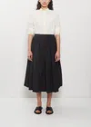Apuntob Cotton Tech Poplin Pullon Skirt In Black