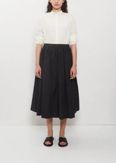 Apuntob Cotton Tech Poplin Pullon Skirt In Black