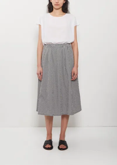 Apuntob Cotton Vichy Check Gathered Skirt In Multi