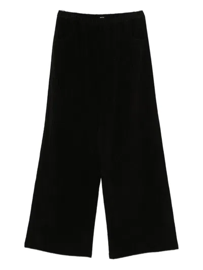Apuntob Courduroy Cotton Trousers In Black