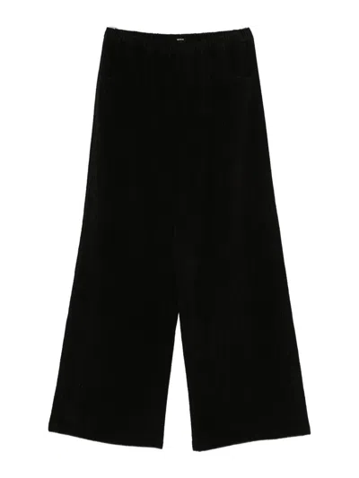 Apuntob Courduroy Cotton Trousers In Black