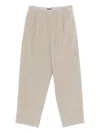 Apuntob Ribbed Elastic-waist Trousers In White