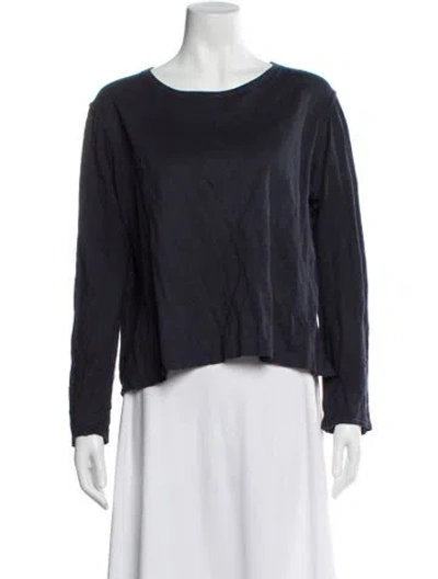 Pre-owned Apuntob Crew Neck Long Sleeve Top In Blue