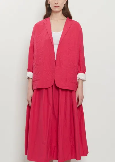 Apuntob Crinkle Cotton Tech Poplin Open Jacket In Pink