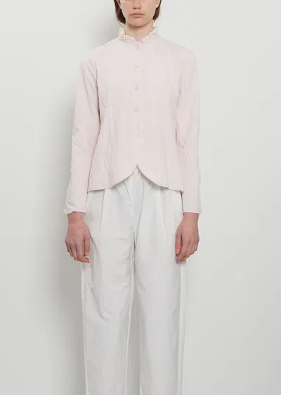 Apuntob Crinkle Tafetta Ruffle Collar Jacket In Pink