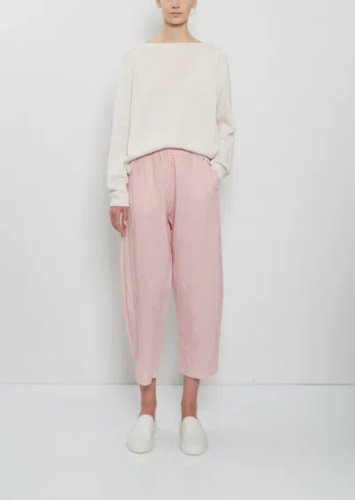 Apuntob Crinkled Taffeta Curved Trousers In Red