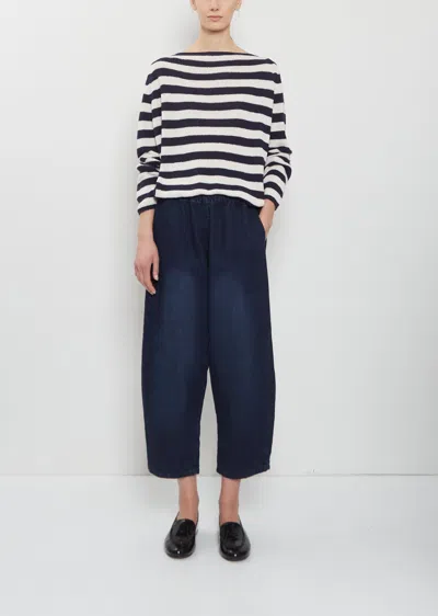 Apuntob Denim Curved Trousers In Multi