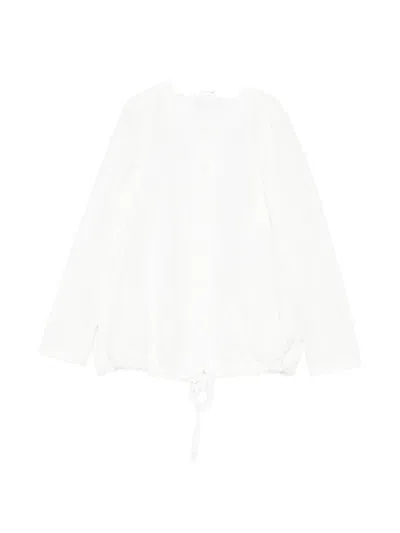 Apuntob Drawstring-hem Jacket In White