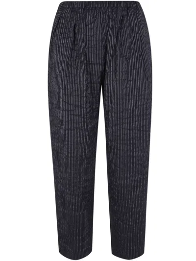 Apuntob Elastic Waist Trousers In Black