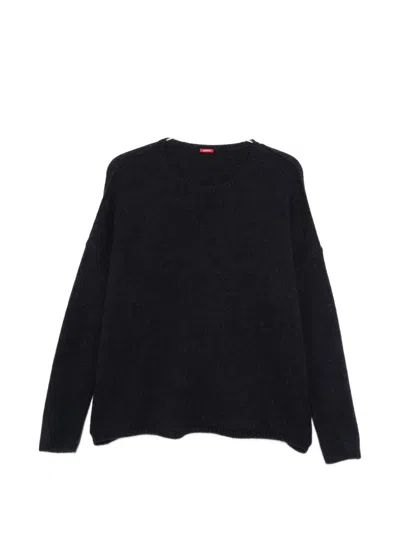 Apuntob Cashmere Fine-knit Crew-neck Sweatshirt In Black