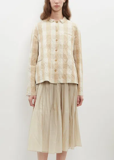 Apuntob Giacca Cotton-linen Jacket In Natural